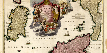 Regnorum Siciliae et Sardiniae nova tabula, 1705